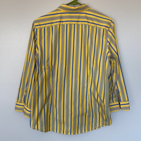 Ralph Lauren VTG Multi Colored Button-down 3/4 Sleeve Size L, Cotton Light EC - Picture 4 of 10